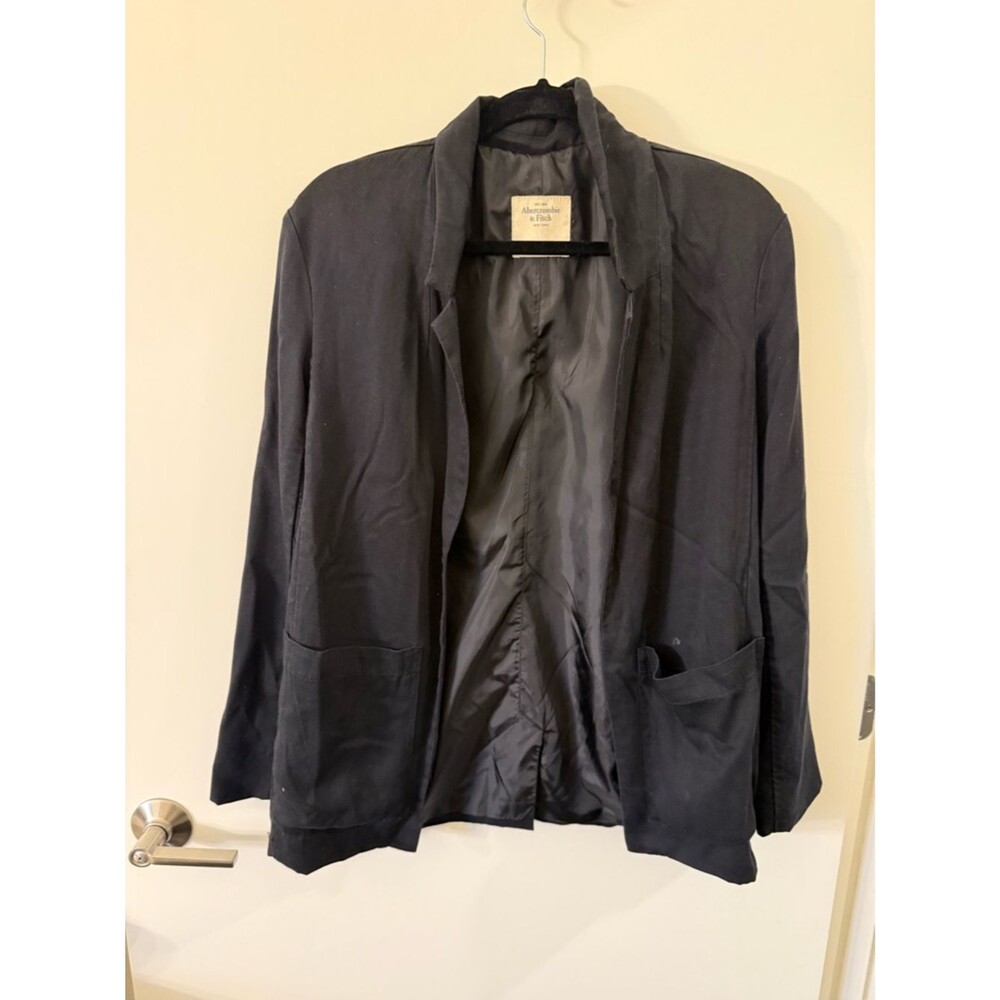 Abercrombie & Fitch Black Open Blazer Y2K